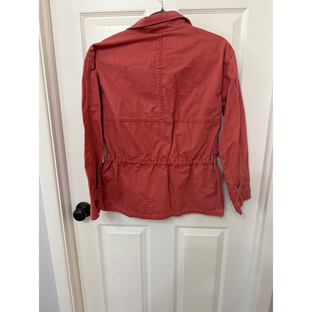 Madewell‎ Fleet Jacket Womens Small Terracotta Red Utility Military Field Coat - Picture 6 of 8